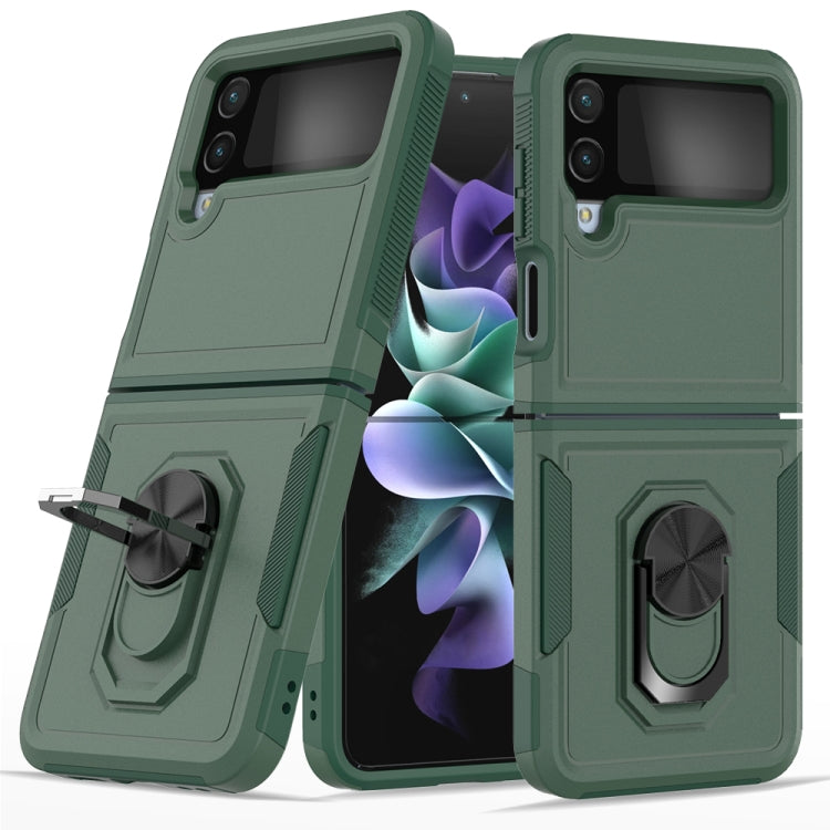 PC + TPU Phone Case with Ring Holder, For Samsung Galaxy Z Flip4