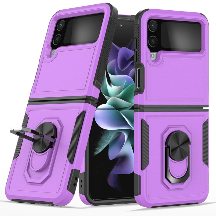 PC + TPU Phone Case with Ring Holder, For Samsung Galaxy Z Flip4