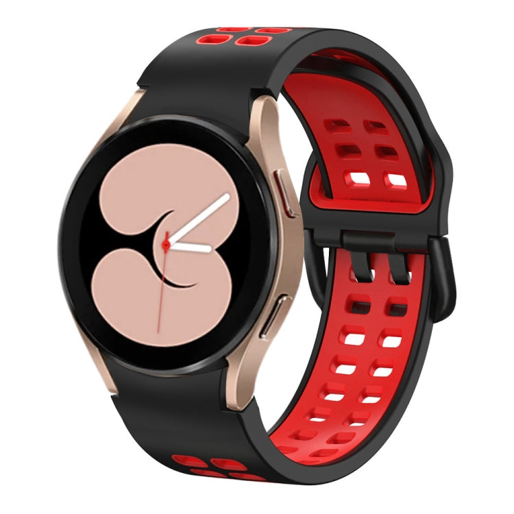 Double-row Hole Two-color Silicone Watch Band, For Samsung Galaxy Watch 5 40mm, For Samsung Galaxy Watch 5 Pro 45mm