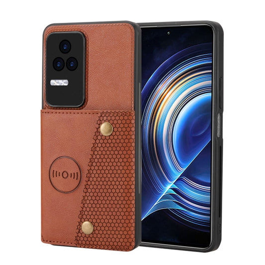 Double Buckle Card Slots Magnetic Phone Case, For Xiaomi Redmi K50 Pro, For Xiaomi Redmi K50 Gaming, For Xiaomi Redmi Note 11T Pro, For Honor 70, For Honor 70 Pro, For Samsung Galaxy A03 Core