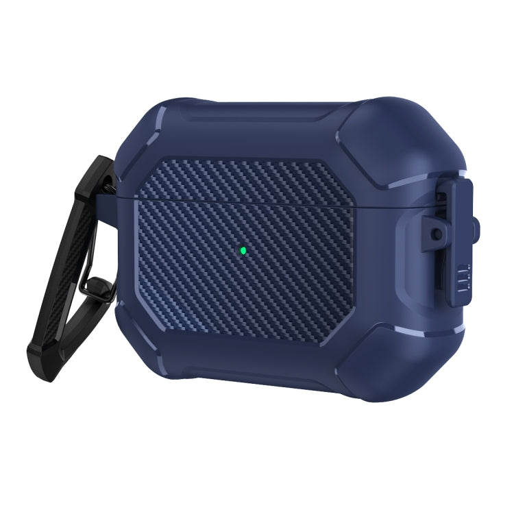 Carbon Brazing Dimension TPU+PC Headphone Protective Cover with Switch Lock & Carabiner, For AirPods Pro
