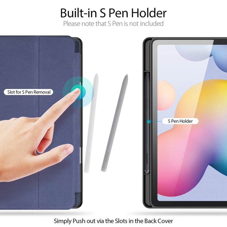 DUX DUCIS Domo Series Horizontal Flip Magnetic PU Leather Case with Three-folding Holder & Pen Slot, For Galaxy Tab A 8.4 (2020), For Galaxy Tab S6 Lite 10.4 inch