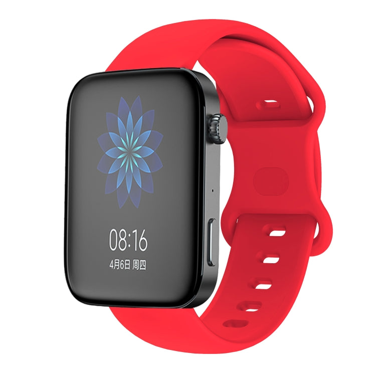 Butterfly Buckle Silicone Watch Band, For Xiaomi Mi Watch 18mm