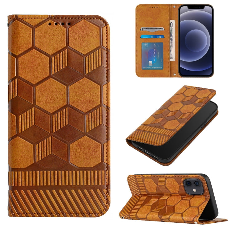 Football Texture Magnetic Leather Flip Phone Case, For iPhone 12 mini, For iPhone 12 / 12 Pro, For iPhone 12 Pro Max, For iPhone 11, For iPhone 11 Pro, For iPhone 11 Pro Max, For iPhone SE 2022 / SE 2020 / 8 / 7