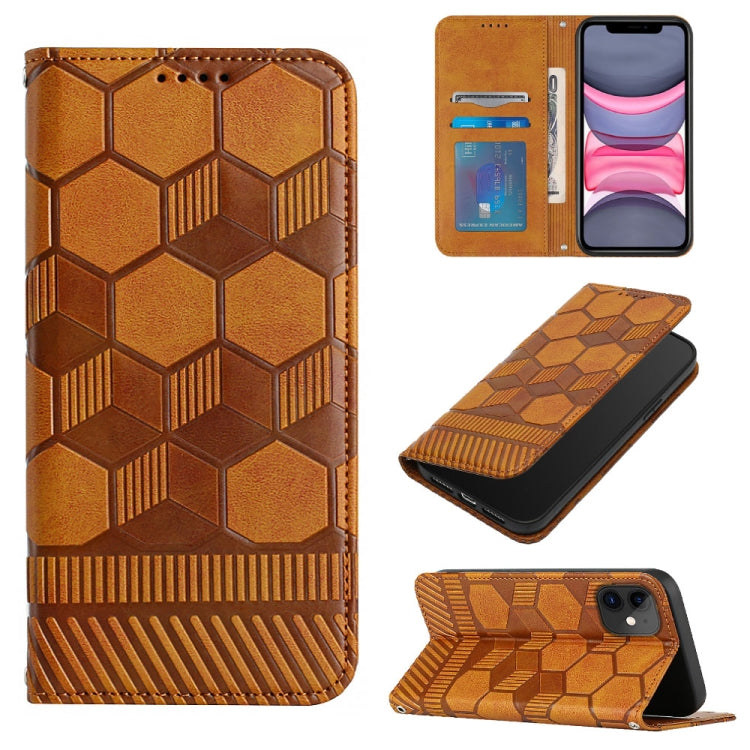 Football Texture Magnetic Leather Flip Phone Case, For iPhone 12 mini, For iPhone 12 / 12 Pro, For iPhone 12 Pro Max, For iPhone 11, For iPhone 11 Pro, For iPhone 11 Pro Max, For iPhone SE 2022 / SE 2020 / 8 / 7