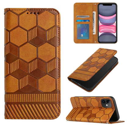 Football Texture Magnetic Leather Flip Phone Case, For iPhone 12 mini, For iPhone 12 / 12 Pro, For iPhone 12 Pro Max, For iPhone 11, For iPhone 11 Pro, For iPhone 11 Pro Max, For iPhone SE 2022 / SE 2020 / 8 / 7