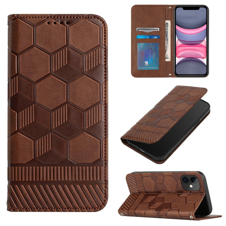 Football Texture Magnetic Leather Flip Phone Case, For iPhone 12 mini, For iPhone 12 / 12 Pro, For iPhone 12 Pro Max, For iPhone 11, For iPhone 11 Pro, For iPhone 11 Pro Max, For iPhone SE 2022 / SE 2020 / 8 / 7