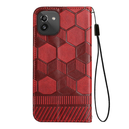 Football Texture Magnetic Leather Flip Phone Case, For Samsung Galaxy A03 164mm, For Samsung Galaxy A03s 164mm India, For Samsung Galaxy A03s 165.8mm US Version, For Samsung Galaxy A03s 166.5mm EU Version, For Samsung Galaxy A12 5G / M12 / F12         ...