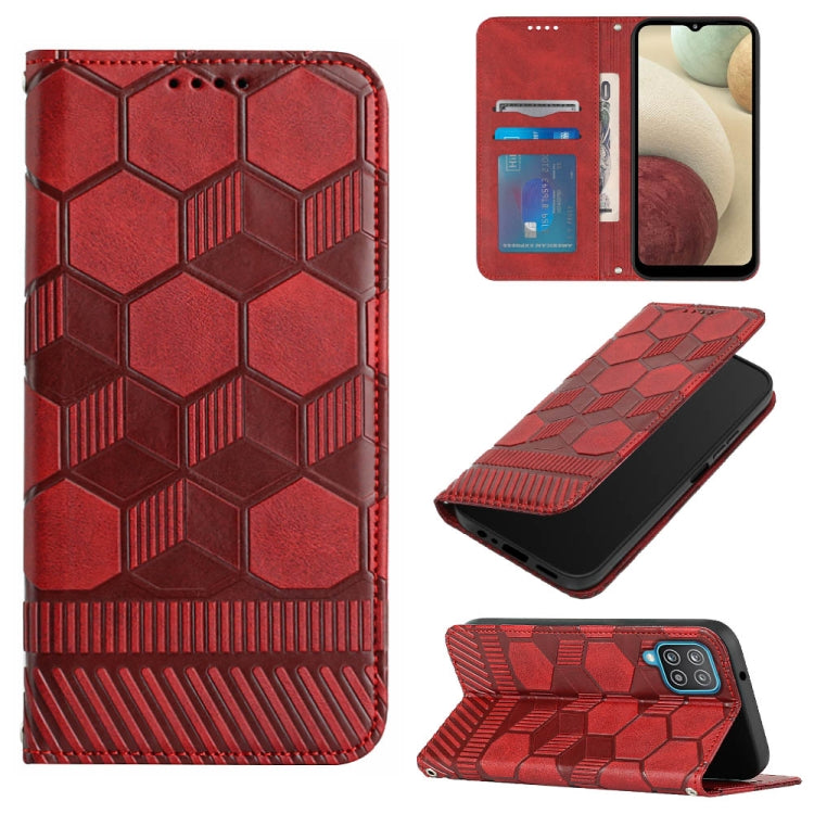 Football Texture Magnetic Leather Flip Phone Case, For Samsung Galaxy A03 164mm, For Samsung Galaxy A03s 164mm India, For Samsung Galaxy A03s 165.8mm US Version, For Samsung Galaxy A03s 166.5mm EU Version, For Samsung Galaxy A12 5G / M12 / F12         ...