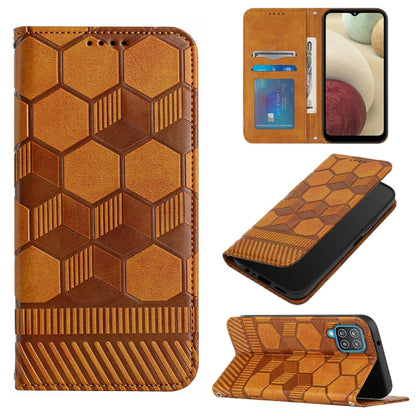 Football Texture Magnetic Leather Flip Phone Case, For Samsung Galaxy A03 164mm, For Samsung Galaxy A03s 164mm India, For Samsung Galaxy A03s 165.8mm US Version, For Samsung Galaxy A03s 166.5mm EU Version, For Samsung Galaxy A12 5G / M12 / F12         ...
