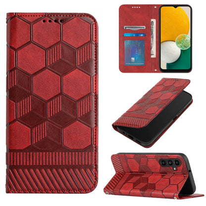 Football Texture Magnetic Leather Flip Phone Case, For Samsung Galaxy A03 164mm, For Samsung Galaxy A03s 164mm India, For Samsung Galaxy A03s 165.8mm US Version, For Samsung Galaxy A03s 166.5mm EU Version, For Samsung Galaxy A12 5G / M12 / F12         ...