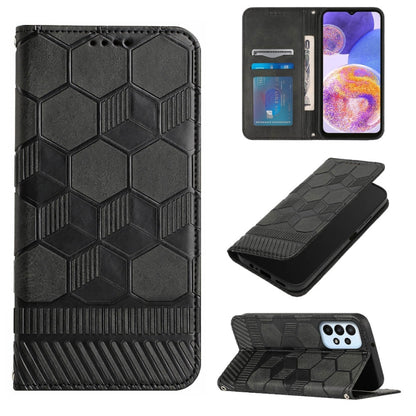 Football Texture Magnetic Leather Flip Phone Case, For Samsung Galaxy A03 164mm, For Samsung Galaxy A03s 164mm India, For Samsung Galaxy A03s 165.8mm US Version, For Samsung Galaxy A03s 166.5mm EU Version, For Samsung Galaxy A12 5G / M12 / F12         ...