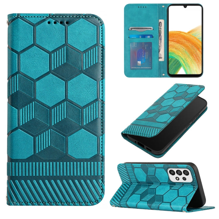Football Texture Magnetic Leather Flip Phone Case, For Samsung Galaxy A03 164mm, For Samsung Galaxy A03s 164mm India, For Samsung Galaxy A03s 165.8mm US Version, For Samsung Galaxy A03s 166.5mm EU Version, For Samsung Galaxy A12 5G / M12 / F12         ...