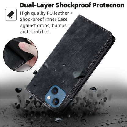 Anti-theft Brush Magnetic Leather Phone Case, For iPhone 12, For iPhone 13, For iPhone 13 Pro, For iPhone 13 Pro Max