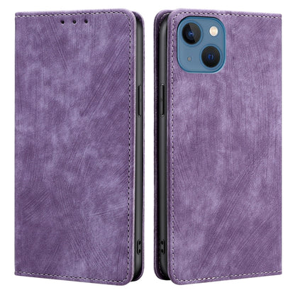 Anti-theft Brush Magnetic Leather Phone Case, For iPhone 12, For iPhone 13, For iPhone 13 Pro, For iPhone 13 Pro Max