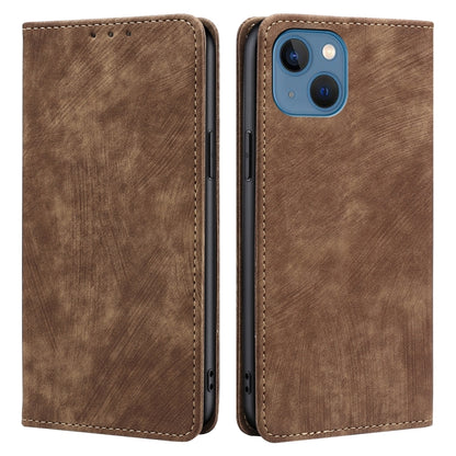 Anti-theft Brush Magnetic Leather Phone Case, For iPhone 12, For iPhone 13, For iPhone 13 Pro, For iPhone 13 Pro Max