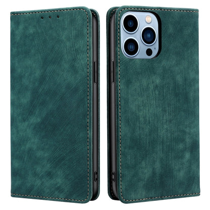 Anti-theft Brush Magnetic Leather Phone Case, For iPhone 12, For iPhone 13, For iPhone 13 Pro, For iPhone 13 Pro Max