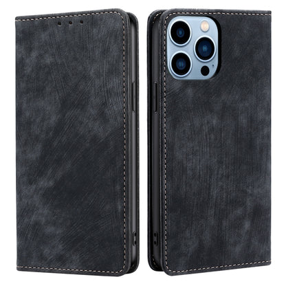Anti-theft Brush Magnetic Leather Phone Case, For iPhone 12, For iPhone 13, For iPhone 13 Pro, For iPhone 13 Pro Max