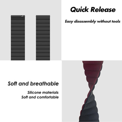 For Xiaomi Haylou RT / RT2 / GST / GS / RS3 Universal Reverse Buckle Magnetic Silicone Watch Band