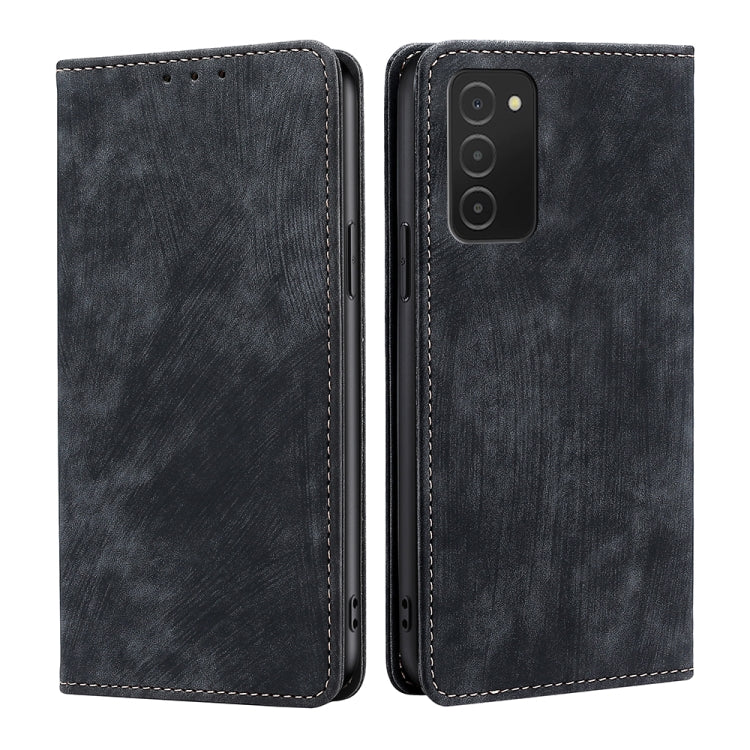 RFID Anti-theft Brush Magnetic Leather Phone Case, For Samsung Galaxy A03S US 165.85mm, For Samsung Galaxy A73 5G, For Samsung Galaxy M53 5G, For Samsung Galaxy S21 5G, For Samsung Galaxy S21 FE 5G, For Samsung Galaxy S21+ 5G, For Samsung Galaxy S22 5G...