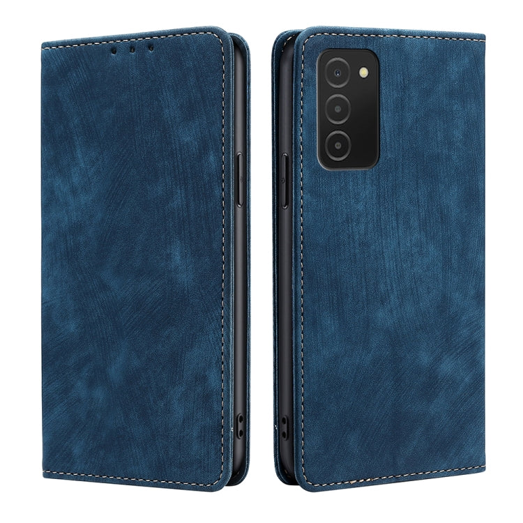 RFID Anti-theft Brush Magnetic Leather Phone Case, For Samsung Galaxy A03S US 165.85mm, For Samsung Galaxy A73 5G, For Samsung Galaxy M53 5G, For Samsung Galaxy S21 5G, For Samsung Galaxy S21 FE 5G, For Samsung Galaxy S21+ 5G, For Samsung Galaxy S22 5G...