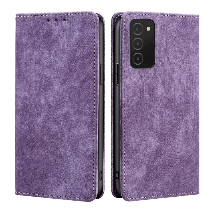 RFID Anti-theft Brush Magnetic Leather Phone Case, For Samsung Galaxy A03S US 165.85mm, For Samsung Galaxy A73 5G, For Samsung Galaxy M53 5G, For Samsung Galaxy S21 5G, For Samsung Galaxy S21 FE 5G, For Samsung Galaxy S21+ 5G, For Samsung Galaxy S22 5G...