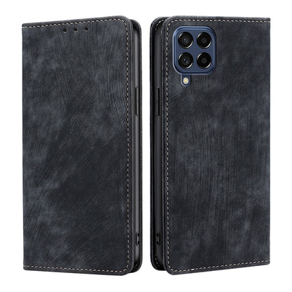 RFID Anti-theft Brush Magnetic Leather Phone Case, For Samsung Galaxy A03S US 165.85mm, For Samsung Galaxy A73 5G, For Samsung Galaxy M53 5G, For Samsung Galaxy S21 5G, For Samsung Galaxy S21 FE 5G, For Samsung Galaxy S21+ 5G, For Samsung Galaxy S22 5G...