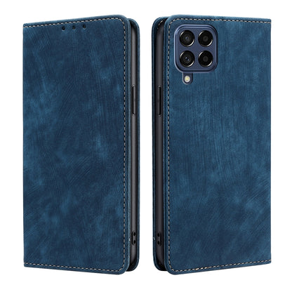 RFID Anti-theft Brush Magnetic Leather Phone Case, For Samsung Galaxy A03S US 165.85mm, For Samsung Galaxy A73 5G, For Samsung Galaxy M53 5G, For Samsung Galaxy S21 5G, For Samsung Galaxy S21 FE 5G, For Samsung Galaxy S21+ 5G, For Samsung Galaxy S22 5G...