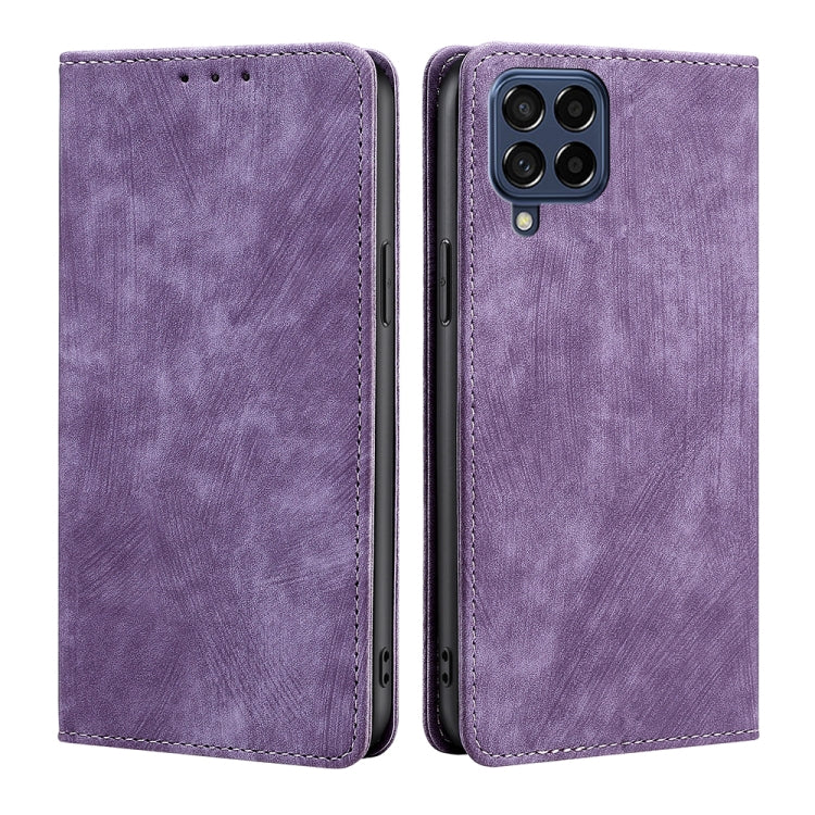 RFID Anti-theft Brush Magnetic Leather Phone Case, For Samsung Galaxy A03S US 165.85mm, For Samsung Galaxy A73 5G, For Samsung Galaxy M53 5G, For Samsung Galaxy S21 5G, For Samsung Galaxy S21 FE 5G, For Samsung Galaxy S21+ 5G, For Samsung Galaxy S22 5G...