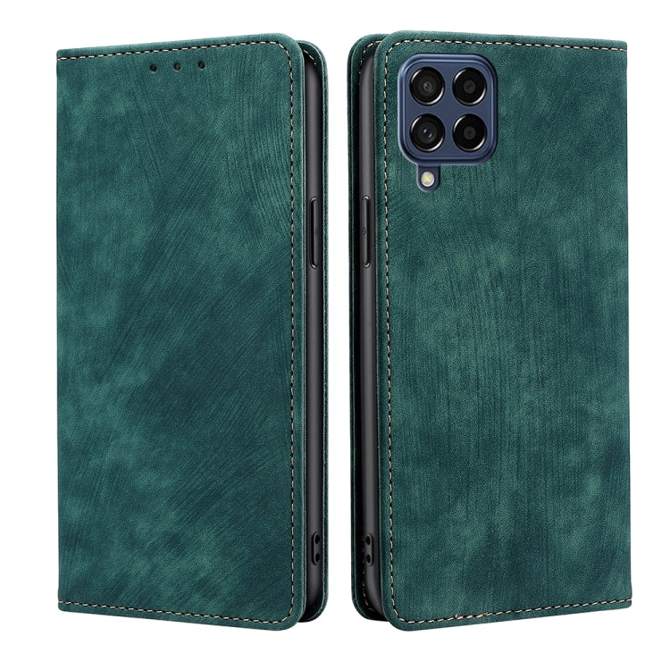 RFID Anti-theft Brush Magnetic Leather Phone Case, For Samsung Galaxy A03S US 165.85mm, For Samsung Galaxy A73 5G, For Samsung Galaxy M53 5G, For Samsung Galaxy S21 5G, For Samsung Galaxy S21 FE 5G, For Samsung Galaxy S21+ 5G, For Samsung Galaxy S22 5G...