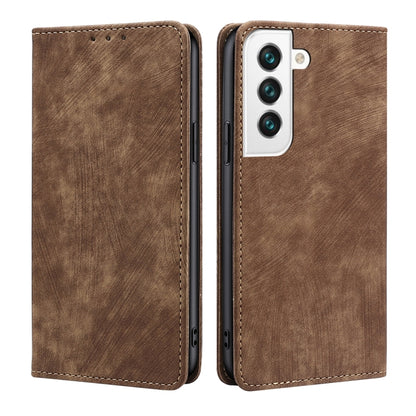 RFID Anti-theft Brush Magnetic Leather Phone Case, For Samsung Galaxy A03S US 165.85mm, For Samsung Galaxy A73 5G, For Samsung Galaxy M53 5G, For Samsung Galaxy S21 5G, For Samsung Galaxy S21 FE 5G, For Samsung Galaxy S21+ 5G, For Samsung Galaxy S22 5G...