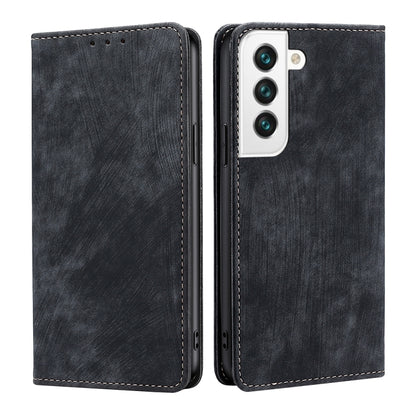 RFID Anti-theft Brush Magnetic Leather Phone Case, For Samsung Galaxy A03S US 165.85mm, For Samsung Galaxy A73 5G, For Samsung Galaxy M53 5G, For Samsung Galaxy S21 5G, For Samsung Galaxy S21 FE 5G, For Samsung Galaxy S21+ 5G, For Samsung Galaxy S22 5G...