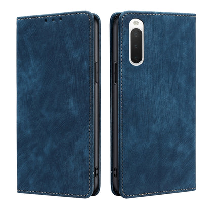 RFID Anti-theft Brush Magnetic Leather Phone Case, For Samsung Galaxy A03S US 165.85mm, For Samsung Galaxy A73 5G, For Samsung Galaxy M53 5G, For Samsung Galaxy S21 5G, For Samsung Galaxy S21 FE 5G, For Samsung Galaxy S21+ 5G, For Samsung Galaxy S22 5G...