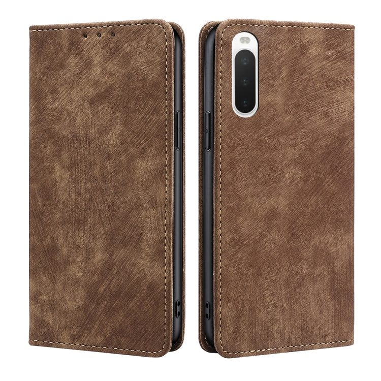 RFID Anti-theft Brush Magnetic Leather Phone Case, For Samsung Galaxy A03S US 165.85mm, For Samsung Galaxy A73 5G, For Samsung Galaxy M53 5G, For Samsung Galaxy S21 5G, For Samsung Galaxy S21 FE 5G, For Samsung Galaxy S21+ 5G, For Samsung Galaxy S22 5G...
