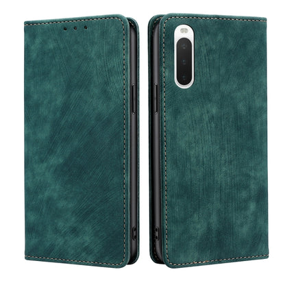RFID Anti-theft Brush Magnetic Leather Phone Case, For Samsung Galaxy A03S US 165.85mm, For Samsung Galaxy A73 5G, For Samsung Galaxy M53 5G, For Samsung Galaxy S21 5G, For Samsung Galaxy S21 FE 5G, For Samsung Galaxy S21+ 5G, For Samsung Galaxy S22 5G...