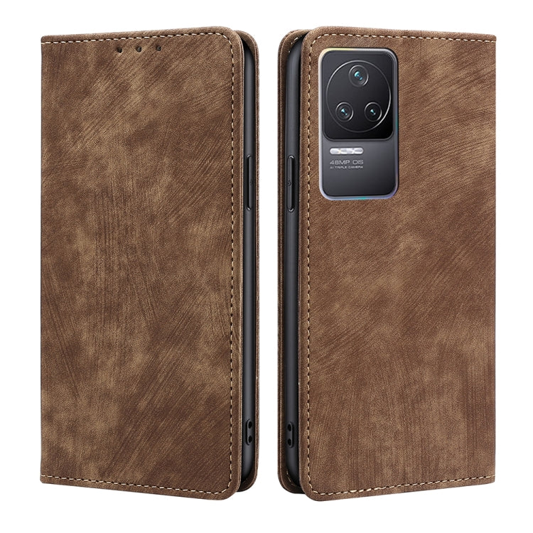 RFID Anti-theft Brush Magnetic Leather Phone Case, For Xiaomi Redmi K50/K50 Pro, For Xiaomi Redmi Note 11 5G/Poco M4 Pro 5G, For Xiaomi Redmi Note 10 JE  Japan, For Xiaomi 12, For Xiaomi 12S Ultra, For Xiaomi Poco C40, For Xiaomi Poco M4 5G            ...
