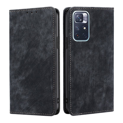 RFID Anti-theft Brush Magnetic Leather Phone Case, For Xiaomi Redmi K50/K50 Pro, For Xiaomi Redmi Note 11 5G/Poco M4 Pro 5G, For Xiaomi Redmi Note 10 JE  Japan, For Xiaomi 12, For Xiaomi 12S Ultra, For Xiaomi Poco C40, For Xiaomi Poco M4 5G            ...