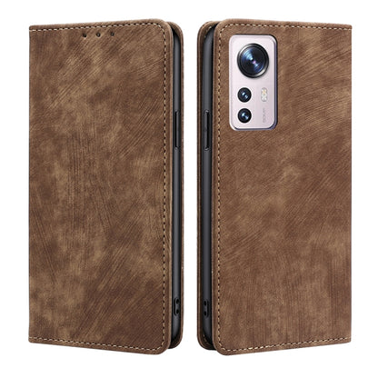 RFID Anti-theft Brush Magnetic Leather Phone Case, For Xiaomi Redmi K50/K50 Pro, For Xiaomi Redmi Note 11 5G/Poco M4 Pro 5G, For Xiaomi Redmi Note 10 JE  Japan, For Xiaomi 12, For Xiaomi 12S Ultra, For Xiaomi Poco C40, For Xiaomi Poco M4 5G            ...