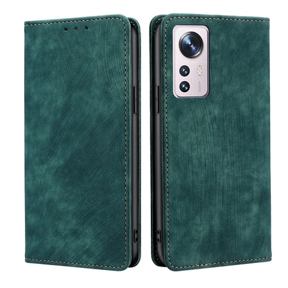 RFID Anti-theft Brush Magnetic Leather Phone Case, For Xiaomi Redmi K50/K50 Pro, For Xiaomi Redmi Note 11 5G/Poco M4 Pro 5G, For Xiaomi Redmi Note 10 JE  Japan, For Xiaomi 12, For Xiaomi 12S Ultra, For Xiaomi Poco C40, For Xiaomi Poco M4 5G            ...