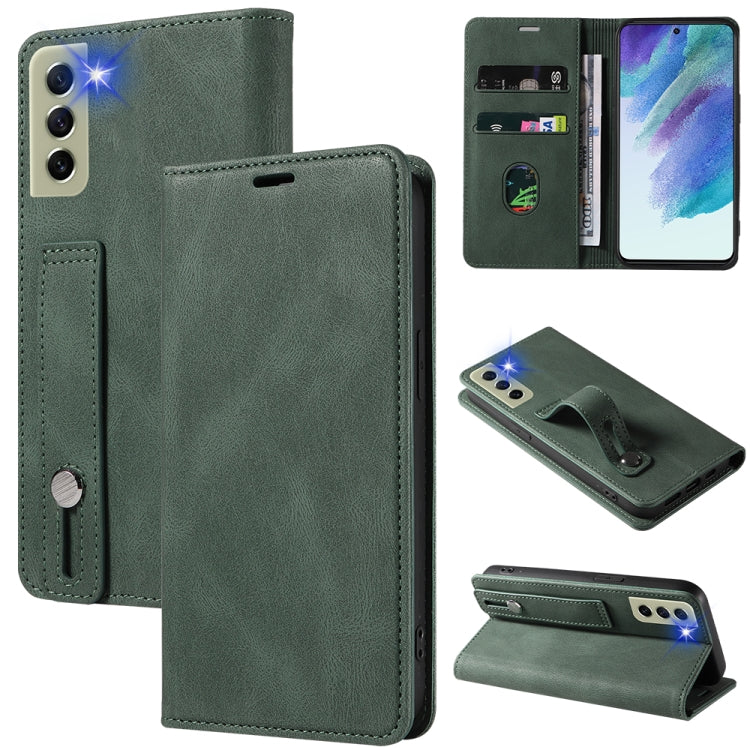 Wristband Magnetic Leather Phone Case, For OPPO Reno7 A, For Samsung Galaxy A33, For Samsung Galaxy S21 5G, For Samsung Galaxy S21 FE 5G, For Samsung Galaxy S21+ 5G, For Samsung Galaxy S21 Ultra 5G, For Samsung Galaxy S22 5G, For Samsung Galaxy S22+ 5G