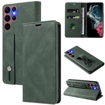 Wristband Magnetic Leather Phone Case, For OPPO Reno7 A, For Samsung Galaxy A33, For Samsung Galaxy S21 5G, For Samsung Galaxy S21 FE 5G, For Samsung Galaxy S21+ 5G, For Samsung Galaxy S21 Ultra 5G, For Samsung Galaxy S22 5G, For Samsung Galaxy S22+ 5G