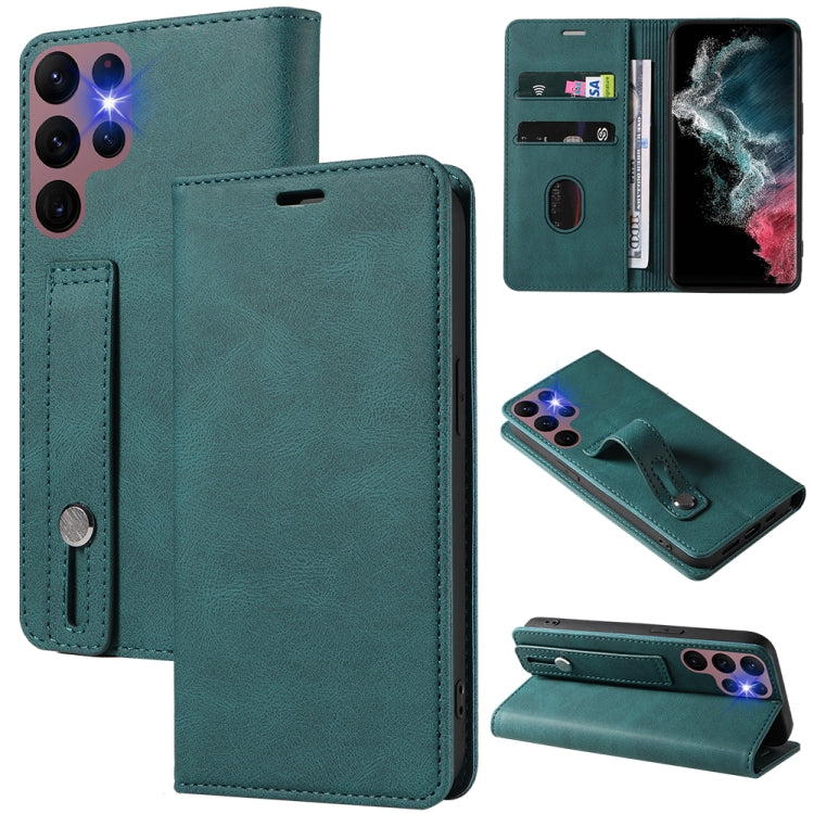 Wristband Magnetic Leather Phone Case, For OPPO Reno7 A, For Samsung Galaxy A33, For Samsung Galaxy S21 5G, For Samsung Galaxy S21 FE 5G, For Samsung Galaxy S21+ 5G, For Samsung Galaxy S21 Ultra 5G, For Samsung Galaxy S22 5G, For Samsung Galaxy S22+ 5G