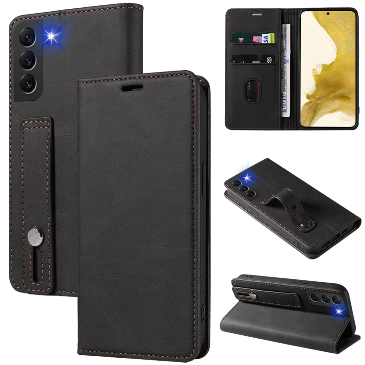 Wristband Magnetic Leather Phone Case, For OPPO Reno7 A, For Samsung Galaxy A33, For Samsung Galaxy S21 5G, For Samsung Galaxy S21 FE 5G, For Samsung Galaxy S21+ 5G, For Samsung Galaxy S21 Ultra 5G, For Samsung Galaxy S22 5G, For Samsung Galaxy S22+ 5G