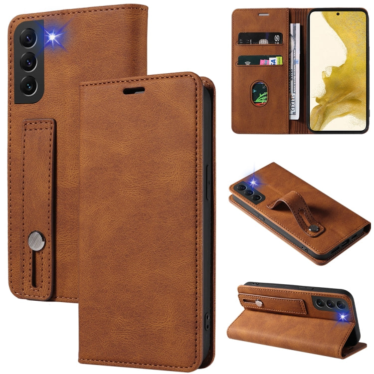 Wristband Magnetic Leather Phone Case, For OPPO Reno7 A, For Samsung Galaxy A33, For Samsung Galaxy S21 5G, For Samsung Galaxy S21 FE 5G, For Samsung Galaxy S21+ 5G, For Samsung Galaxy S21 Ultra 5G, For Samsung Galaxy S22 5G, For Samsung Galaxy S22+ 5G