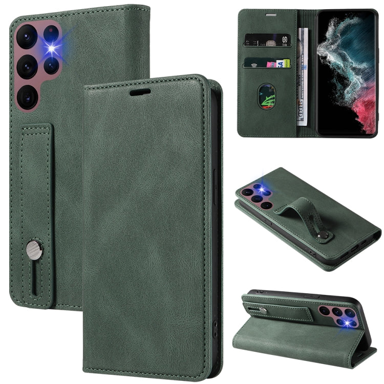 Wristband Magnetic Leather Phone Case, For Samsung Galaxy S22 Ultra 5G, For Sony Xperia 10 IV