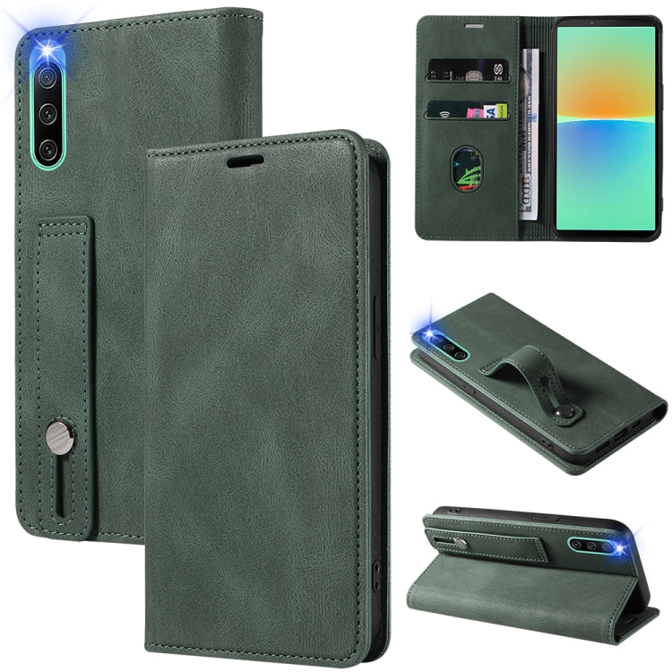 Wristband Magnetic Leather Phone Case, For Samsung Galaxy S22 Ultra 5G, For Sony Xperia 10 IV