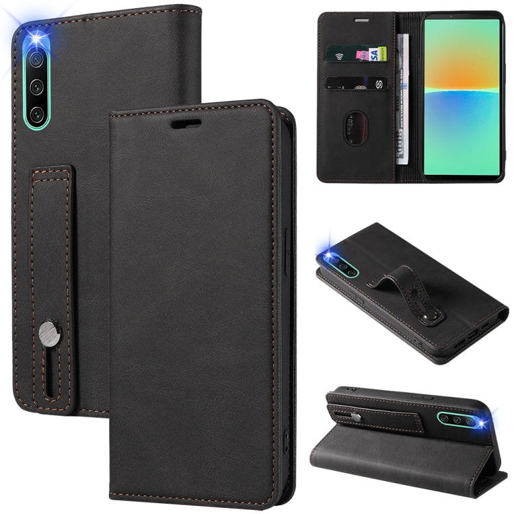 Wristband Magnetic Leather Phone Case, For Samsung Galaxy S22 Ultra 5G, For Sony Xperia 10 IV