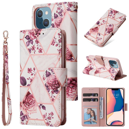 Marble Bronzing Stitching Horizontal Flip PU Leather Case, For iPhone 14, For iPhone 14 Plus, For iPhone 14 Pro, For iPhone 14 Pro Max