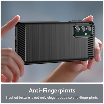 Brushed Texture Carbon Fiber TPU Phone Case, For Samsung Galaxy F13, For Samsung Galaxy M13 4G
