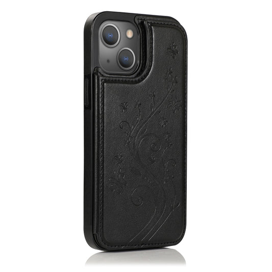Butterflies Flowers Double Buckle Case, For iPhone 14 Pro Max, For iPhone 14 Pro, For iPhone 14, For iPhone 14 Plus
